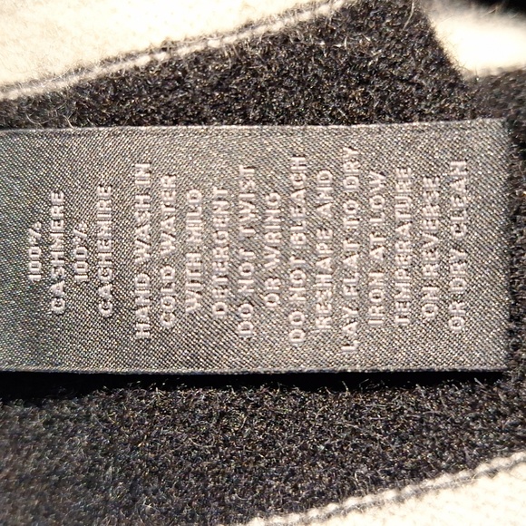 Saks Fifth Avenue Collection Striped Cashmere Peplum Sweater - Picture 12 of 12